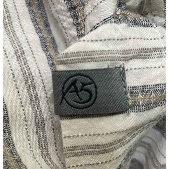 The North Face Mens Size Medium Button Up Shirt A5 Series Tan Short Sleeve - Picture 8 of 11